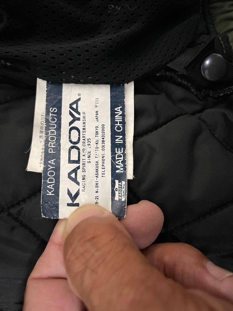 み*り様 カドヤ　ライダーズジャケット オリーブグリーン　LL