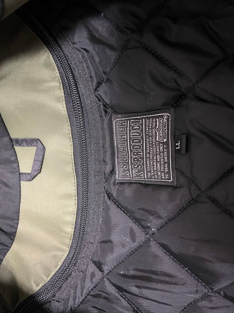 み*り様 カドヤ　ライダーズジャケット オリーブグリーン　LL