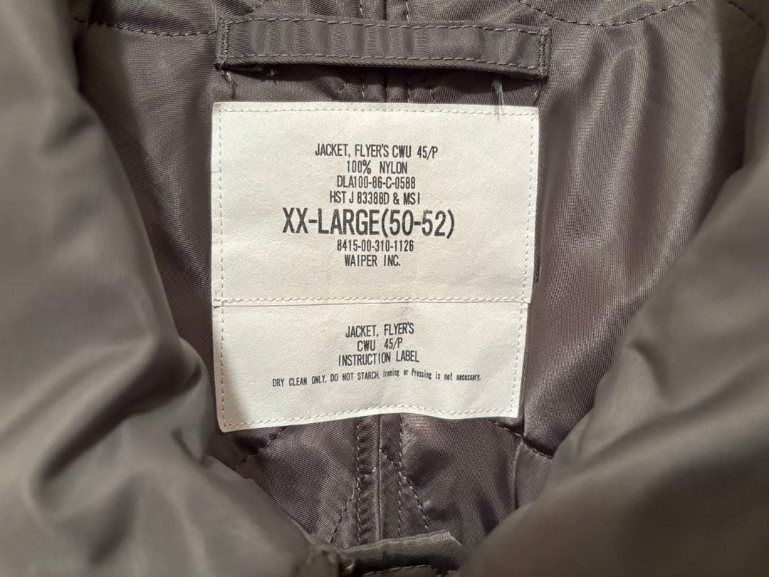 【XXLサイズ】WAIPER INC製ワイパーCWU-45P フライトジャケット