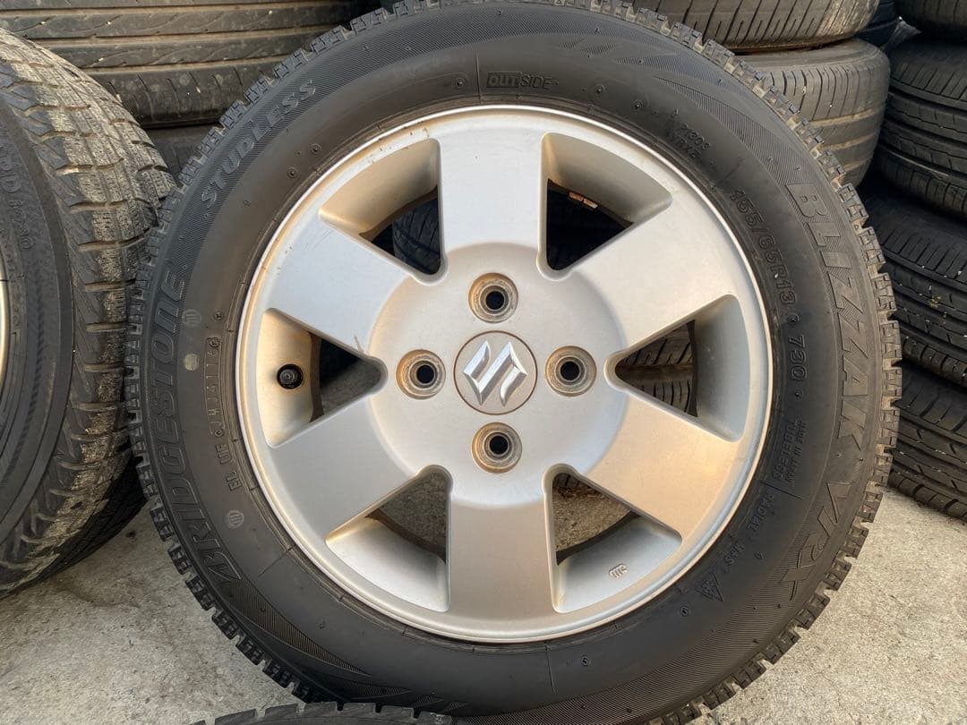 スズキ155/65R13 冬タイヤ4本ホイールセット　13インチ