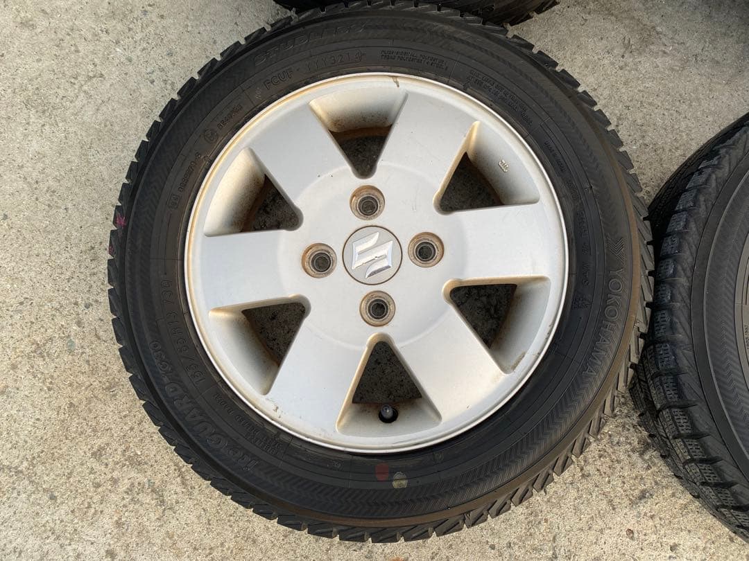 スズキ155/65R13 冬タイヤ4本ホイールセット　13インチ