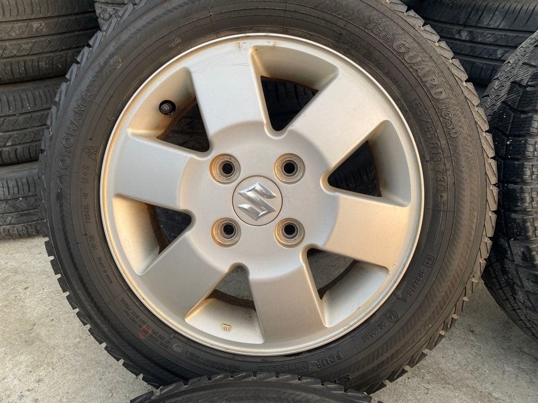 スズキ155/65R13 冬タイヤ4本ホイールセット　13インチ