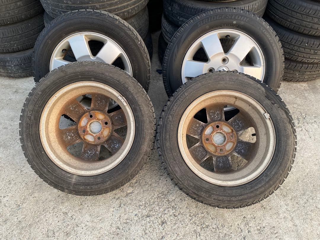 スズキ155/65R13 冬タイヤ4本ホイールセット　13インチ