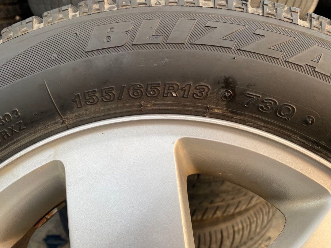 スズキ155/65R13 冬タイヤ4本ホイールセット　13インチ