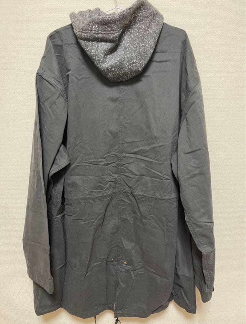 Coyseio ダークグレー フード付きロングコート