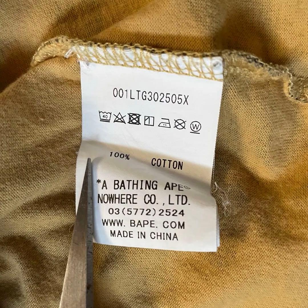 トップス A BATHING APE COLLEGE L/S TEE size S