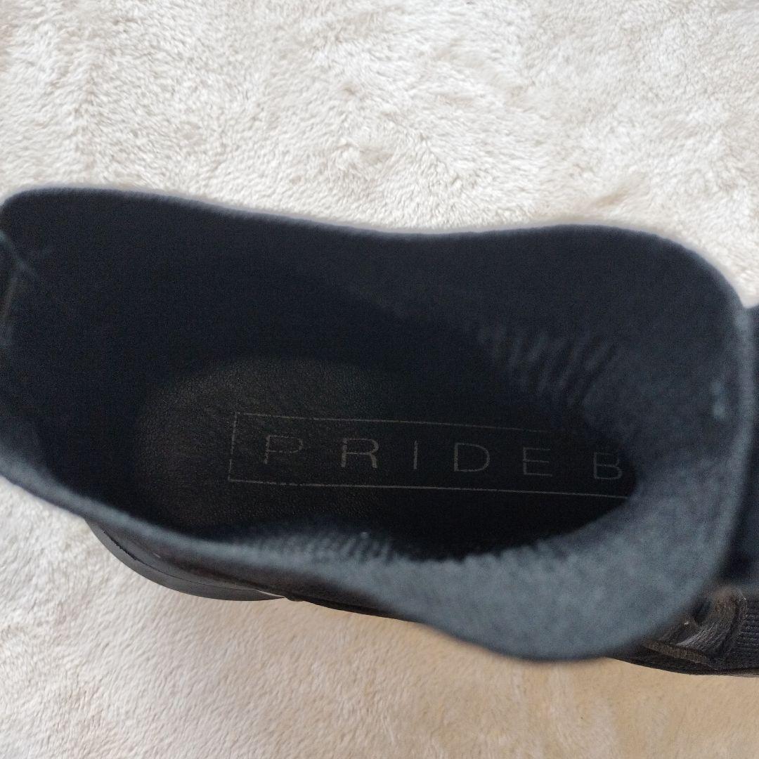 PRIDE 2024Sneakers ブラックMサイズレザー厚底メッシュレザー