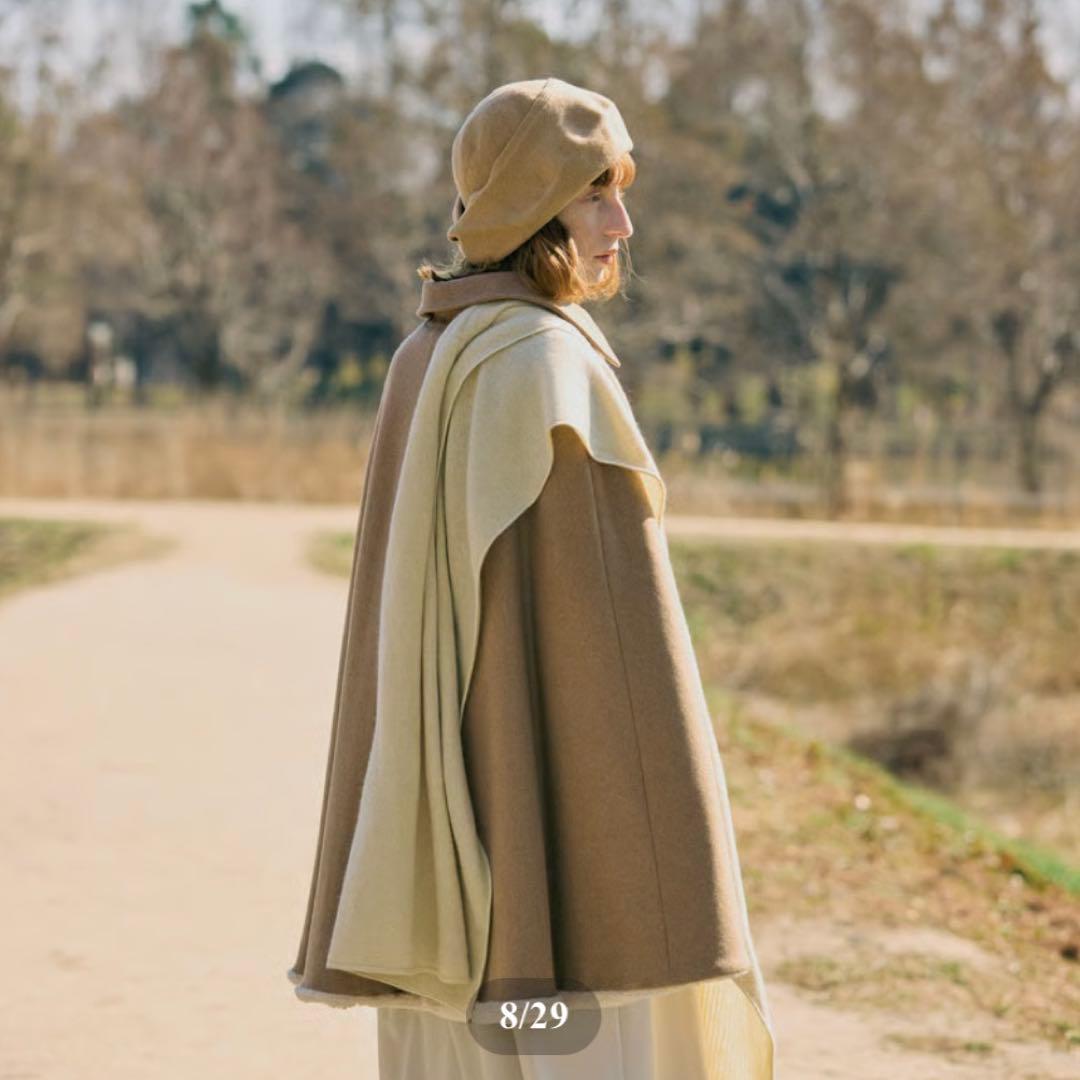 chisaki 帽子　Tieka ウール　カシミヤ　黒