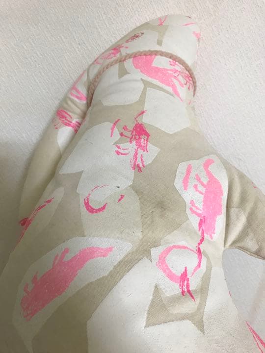 mina perhonen ミナペルホネン うさぎ クッション ピンク×ホワイト