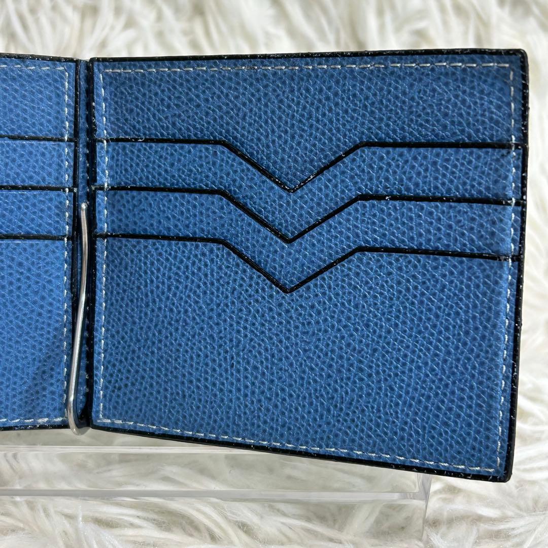 ✨良品✨ヴァレクストラ マネークリップ レザー コバルトブルー