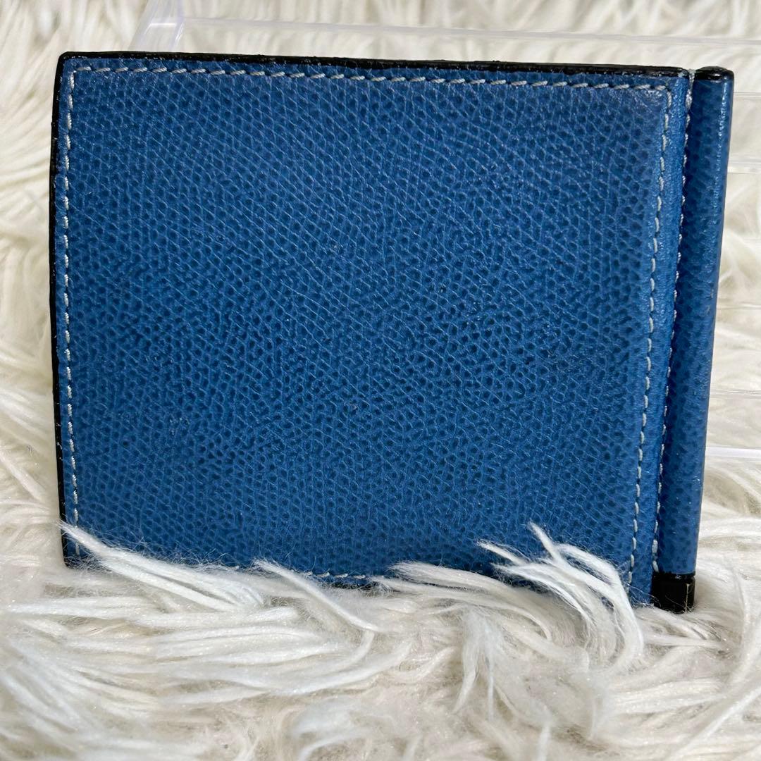 ✨良品✨ヴァレクストラ マネークリップ レザー コバルトブルー