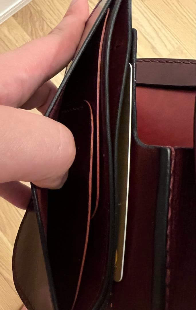 no.496 leather 曲線ミドルウォレット　特殊仕様