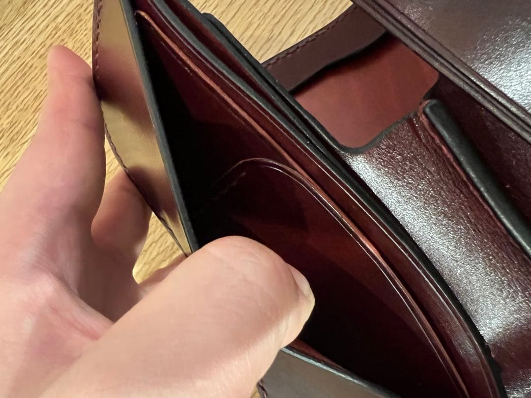 no.496 leather 曲線ミドルウォレット　特殊仕様