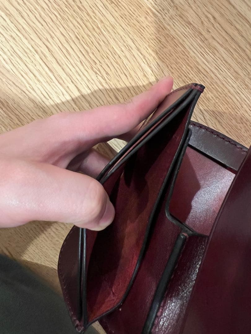 no.496 leather 曲線ミドルウォレット　特殊仕様