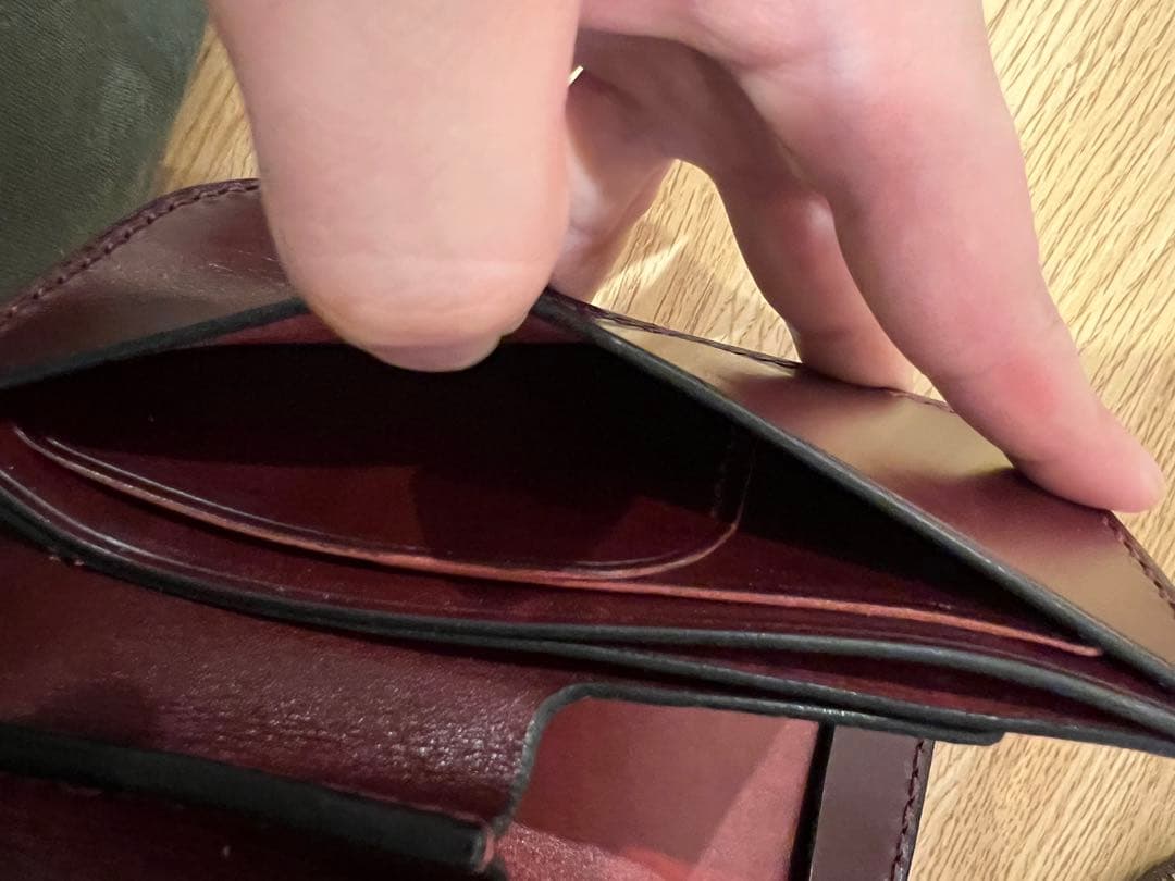 no.496 leather 曲線ミドルウォレット　特殊仕様