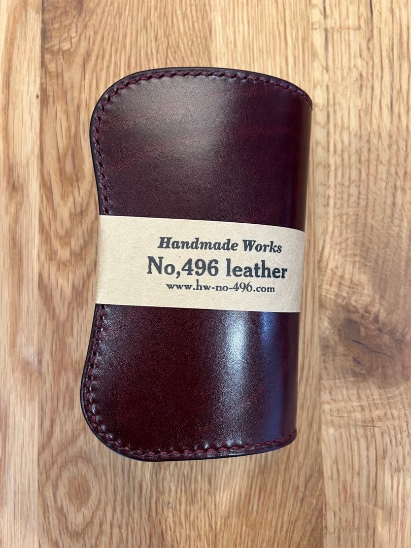 no.496 leather 曲線ミドルウォレット　特殊仕様