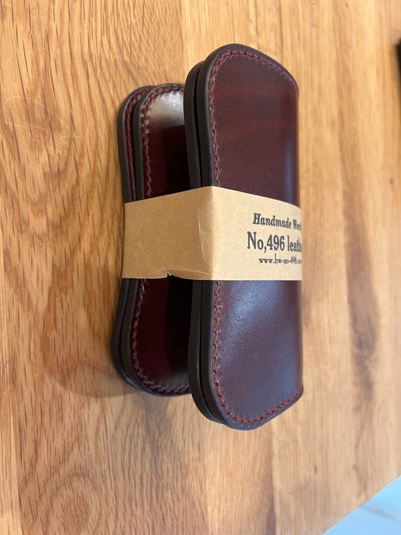 no.496 leather 曲線ミドルウォレット　特殊仕様