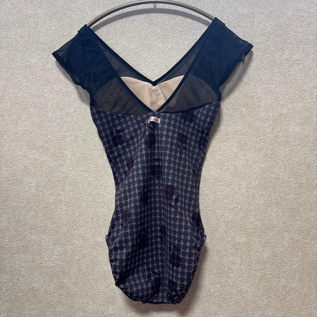 スティナ　バレエ レオタード 花柄 チェック 大人 Sサイズ