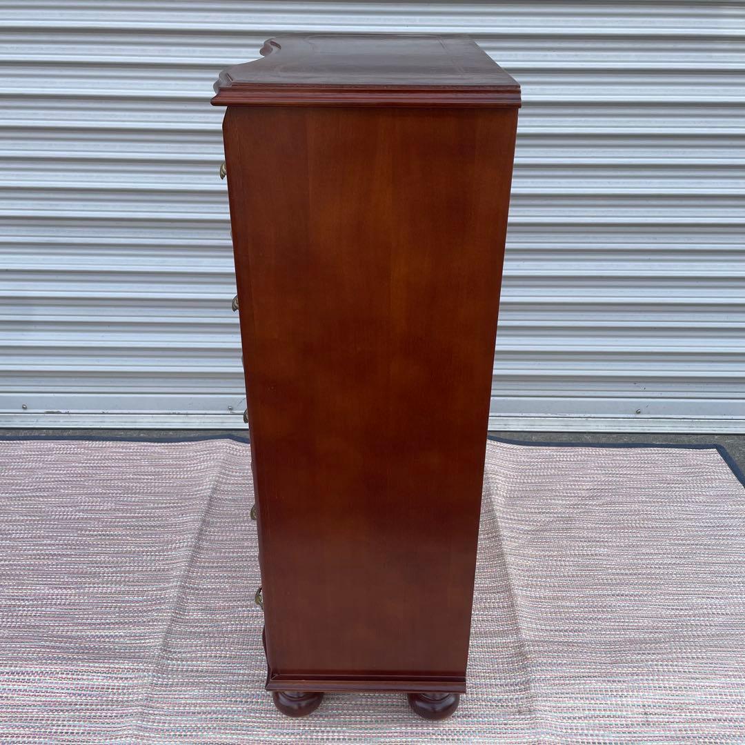 【送料込】アンティーク　象嵌細工　5段チェスト　イタリア調　ヴィンテージ　家具