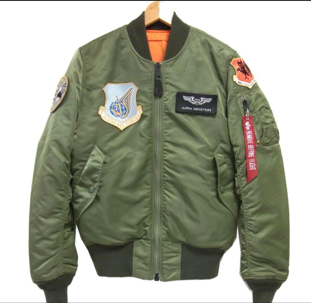 美品✨ALPHA INDUSTRIES MA-1 フライトジャケットカーキ