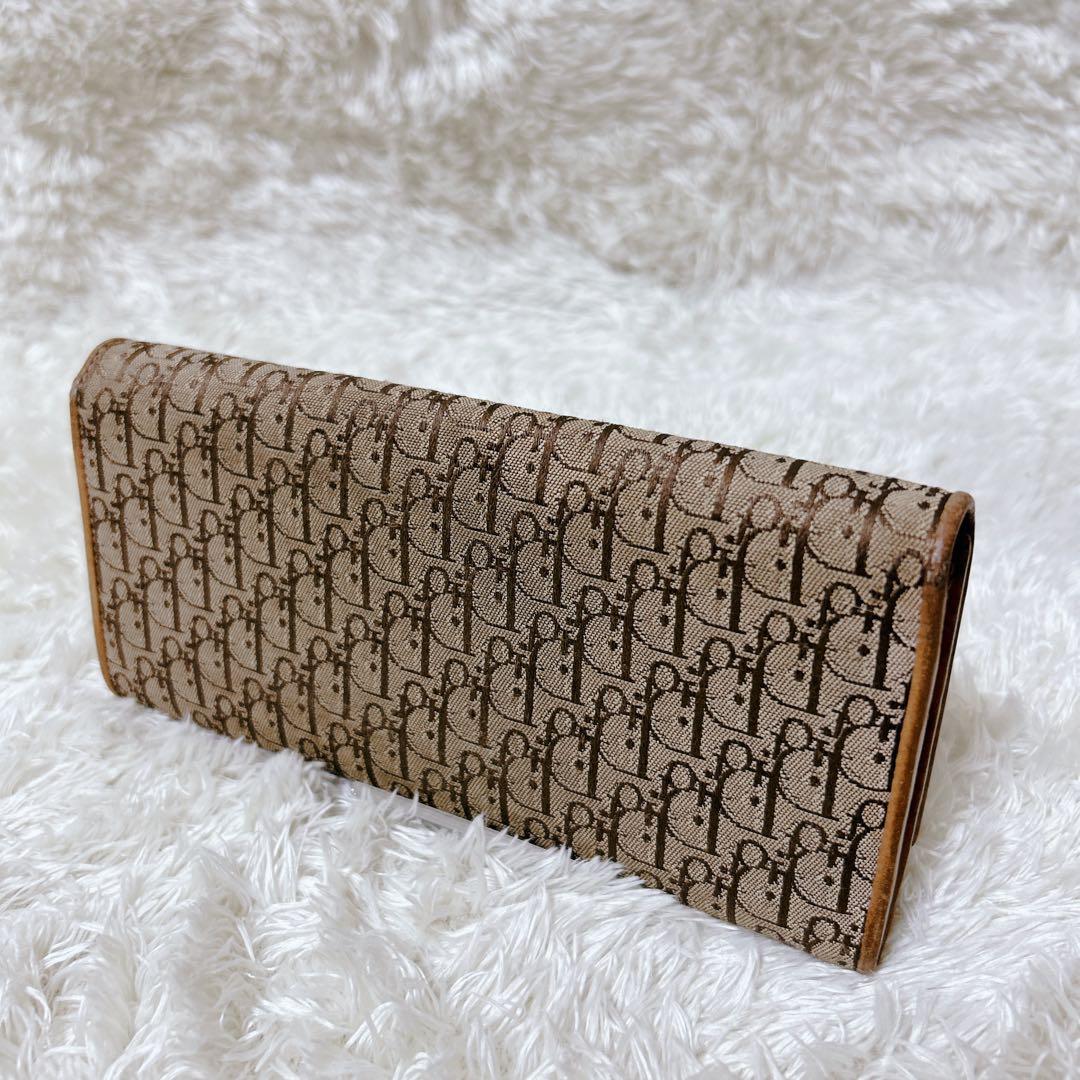 ディオール　トロッター柄　長財布　クリスチャンディオール　dior