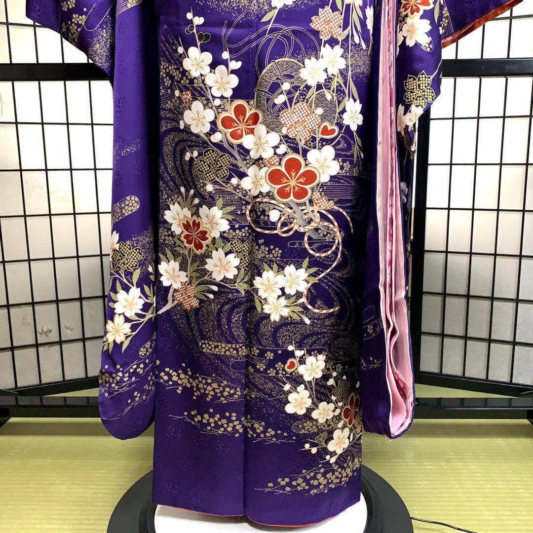 ロ*ズ様 【未使用級】振袖　6点セット やまと誂製　桜柄 　正絹　身丈161cm