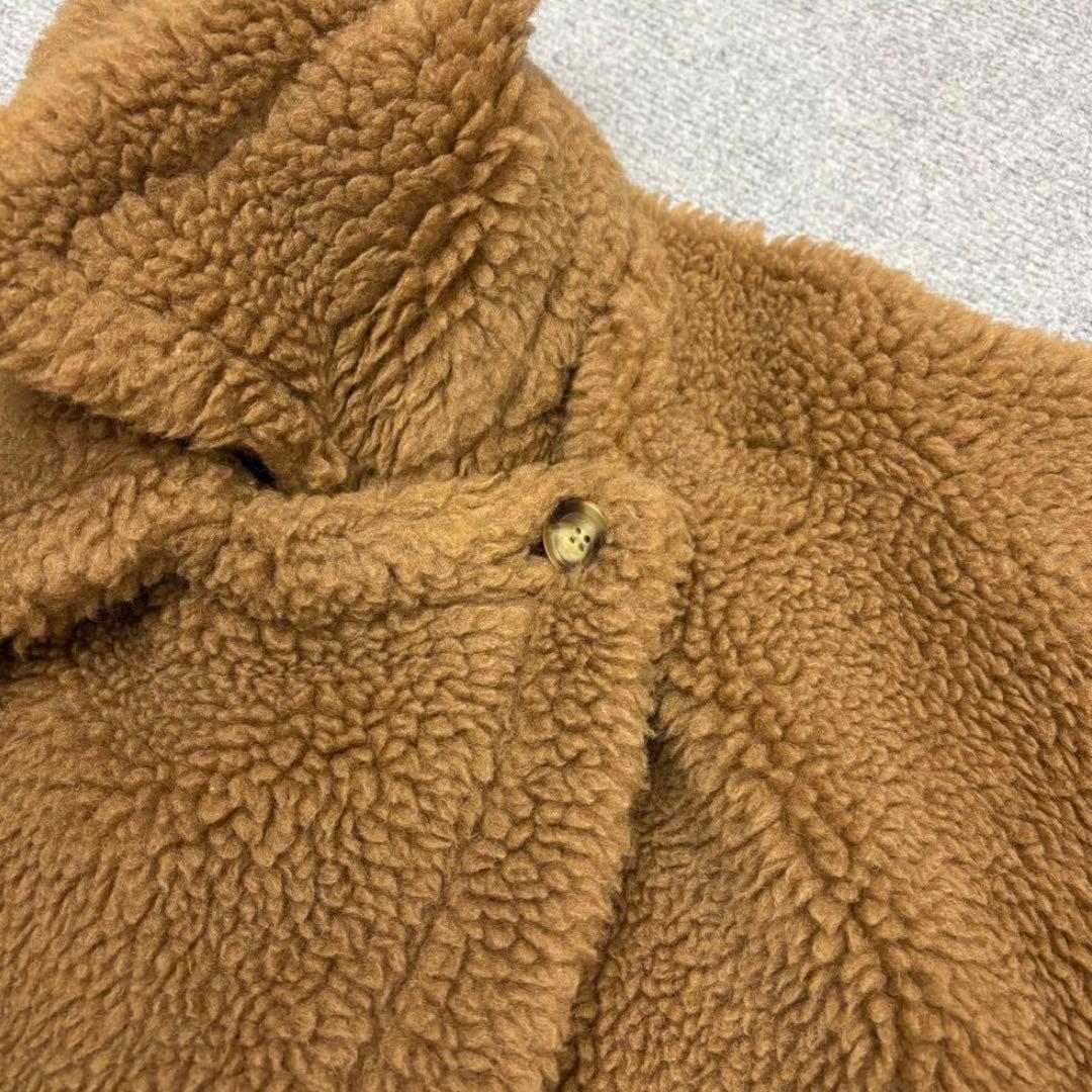 美品　マックスマーラ　MAX MARA　TEBE　テディケープ　F　キャメル
