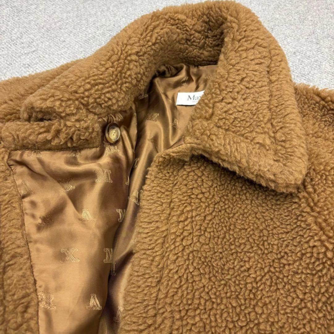 美品　マックスマーラ　MAX MARA　TEBE　テディケープ　F　キャメル