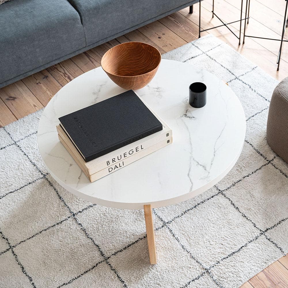 新品 送料込み センターテーブル ローテーブル 幅83cm ホワイト L