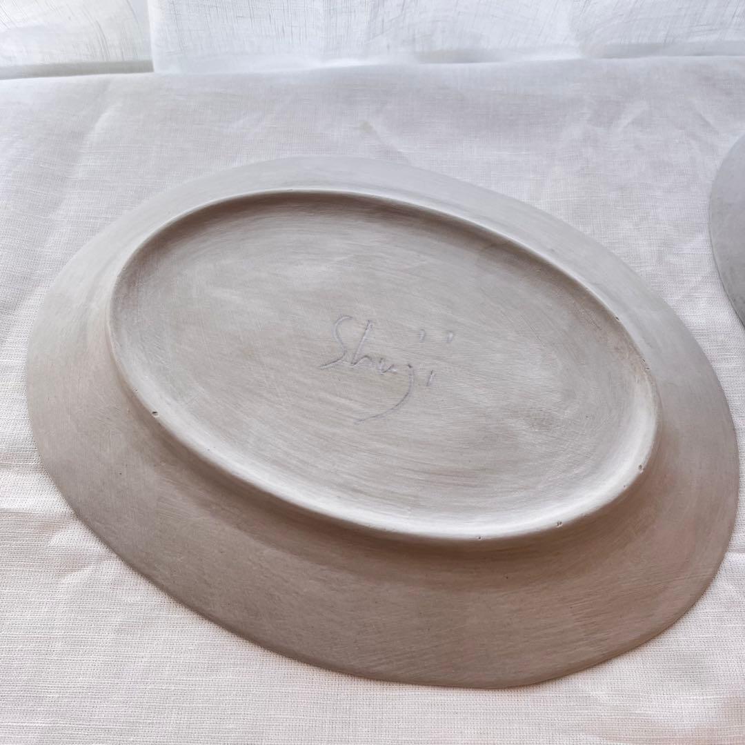 児玉修治さん　オーバル 皿 カンヴァス2枚セット