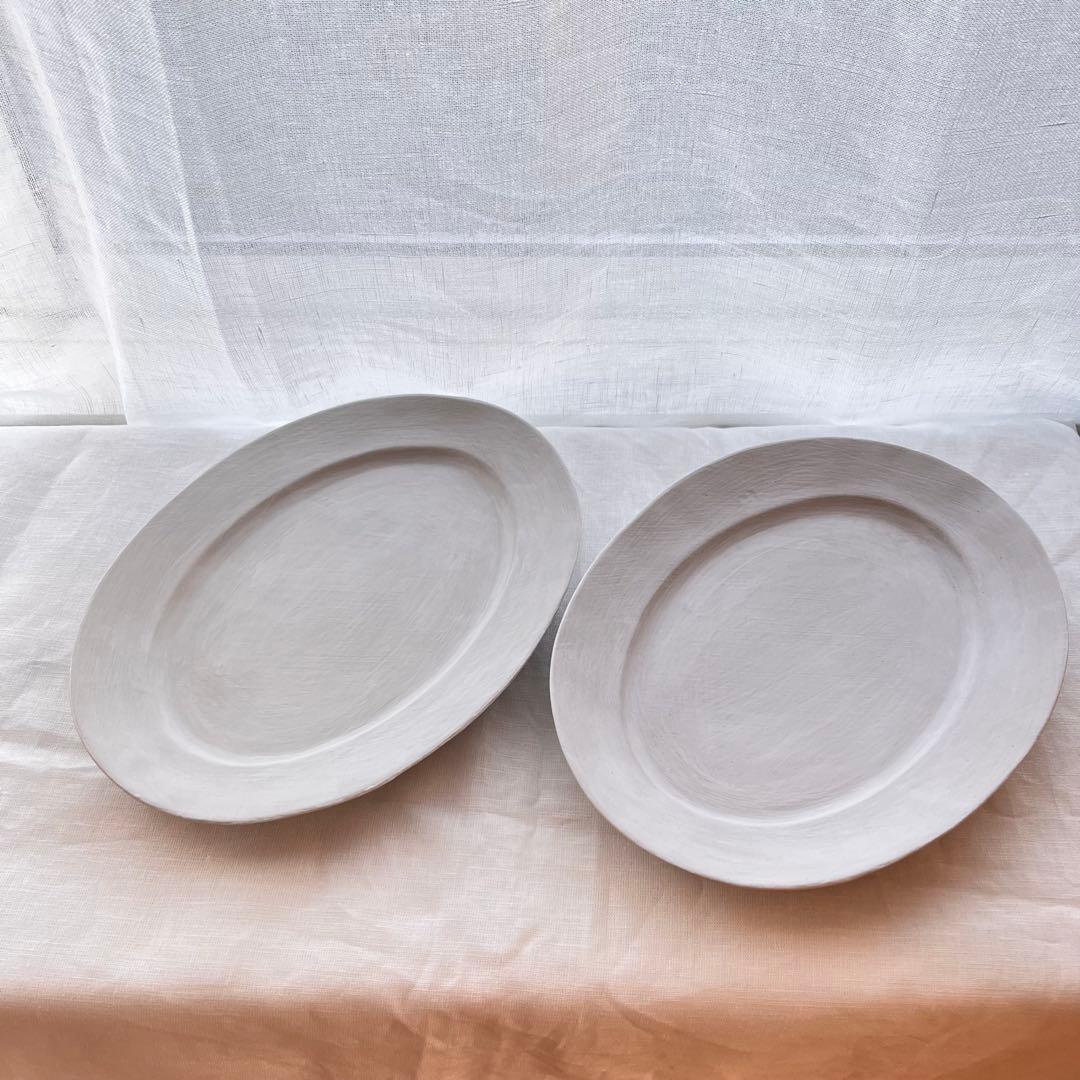 児玉修治さん　オーバル 皿 カンヴァス2枚セット