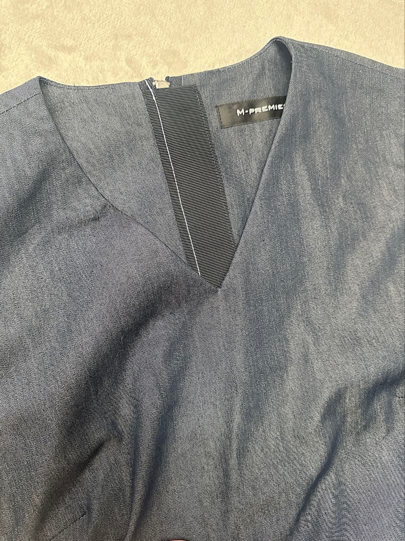 日本製♡新品未使用♡エムプルミエ♡デニムワンピース♡フレア♡ロング♡春