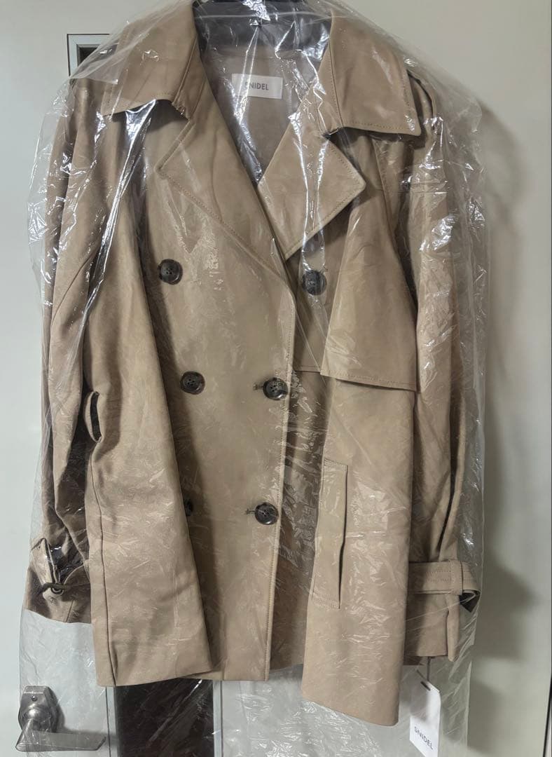 SNIDEL バリエーションミドルトレンチコートLBEG 0サイズ