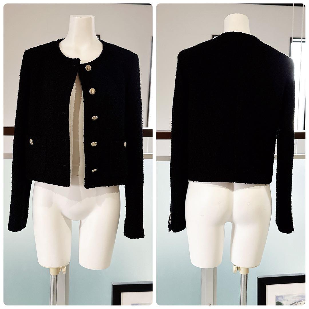 MAXMARA STUDIO マックスマーラ ブラック　ツイード　ジャケット