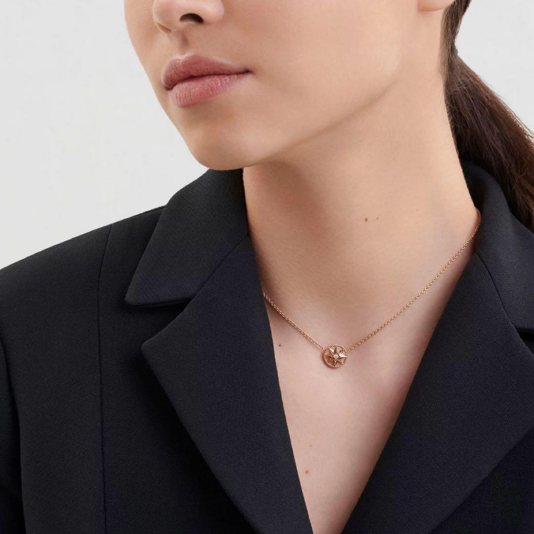 美品☆正規品　Dior ディオール　Rose des Vents ネックレス