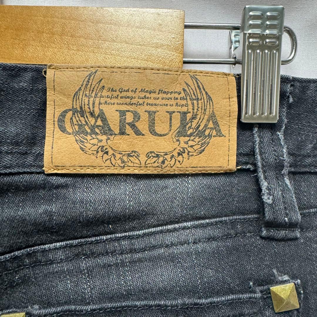 GARULA 黒 ショートパンツ スタッズ付きポケット 平成ギャル ダメージ