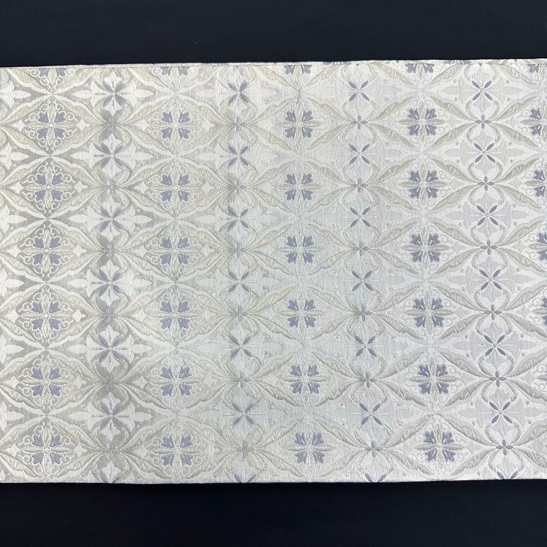 新品 袋帯 京都 西陣織 華翔苑 藤本仁 白地 変わり七宝 4880
