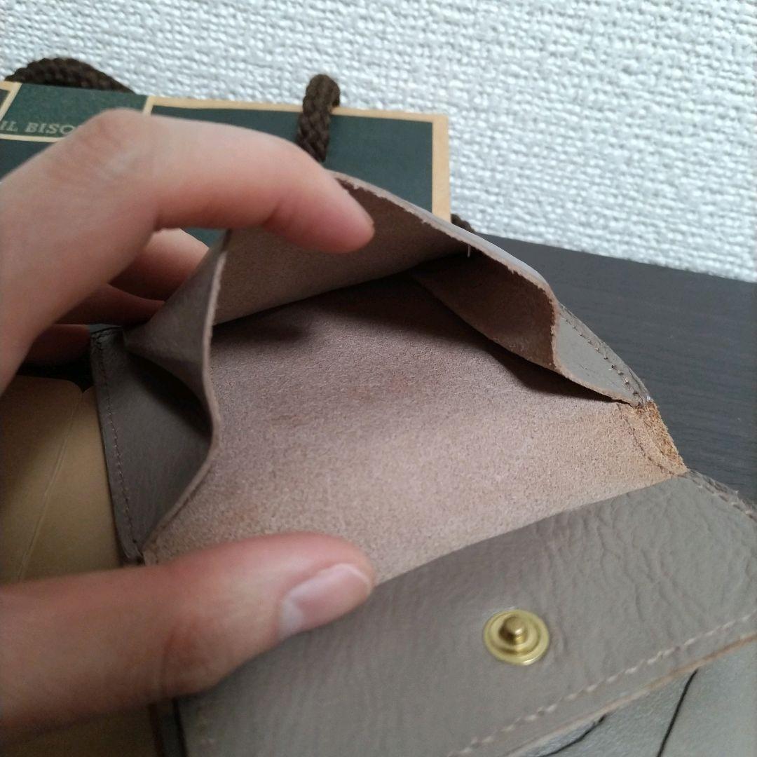 Xさま専用 新品 イルビゾンテ 本革 コンパクト ウォレット 折り財布 グレー