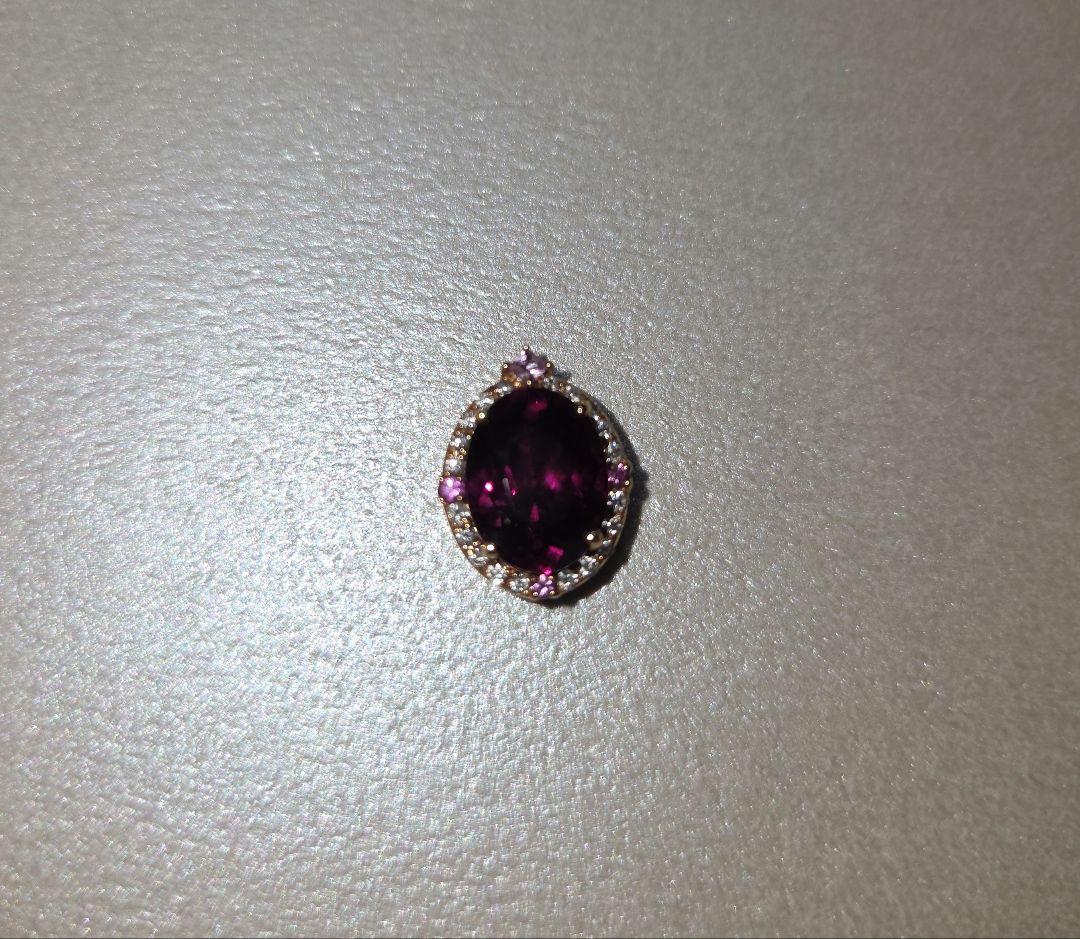 18K　ガーネット　ペンダントヘッド