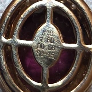 18K　ガーネット　ペンダントヘッド