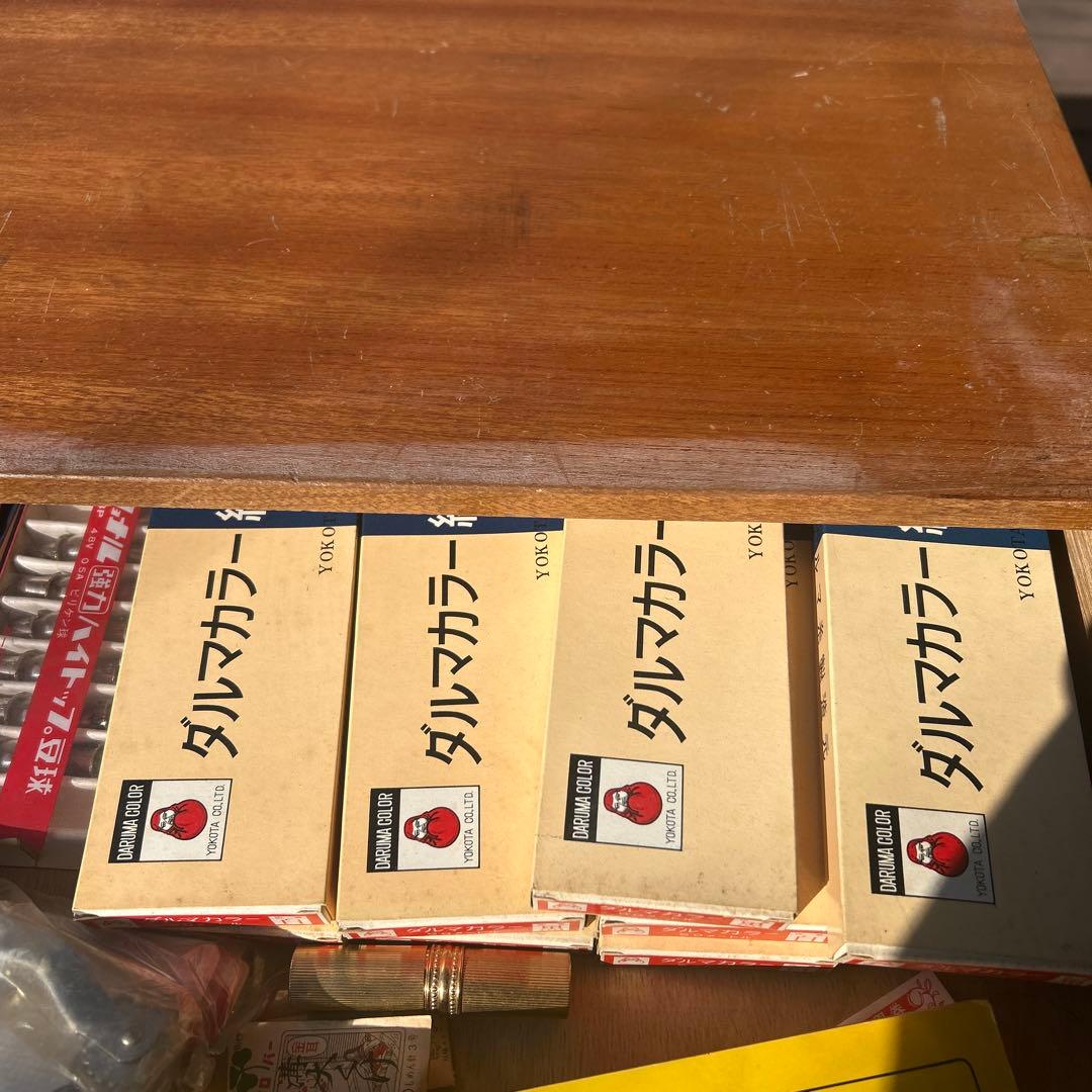 ダルマ印　糸　カラー　棚　アンティーク　レトロ　収納