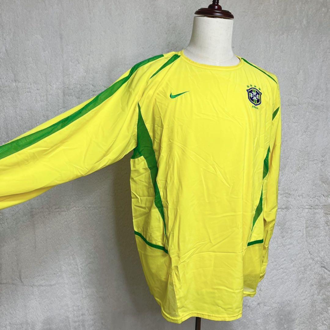 希少 日韓W杯 ブラジル プレーヤー支給 2レイヤー オーセンティック 長袖 L