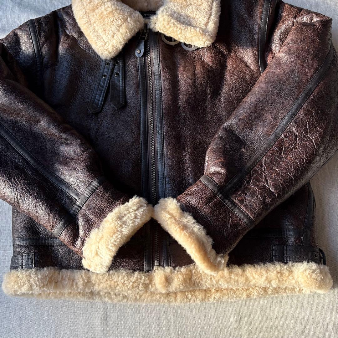 FEDELESS MILITARY INC. 極上 ムートン B-3 羊革 XL
