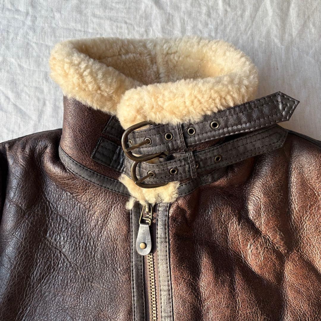FEDELESS MILITARY INC. 極上 ムートン B-3 羊革 XL