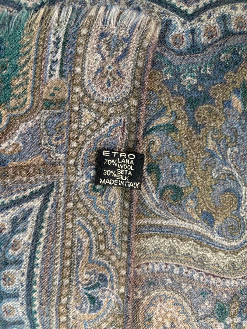 【美品】 Etro エトロ　ウールシルク ストール
