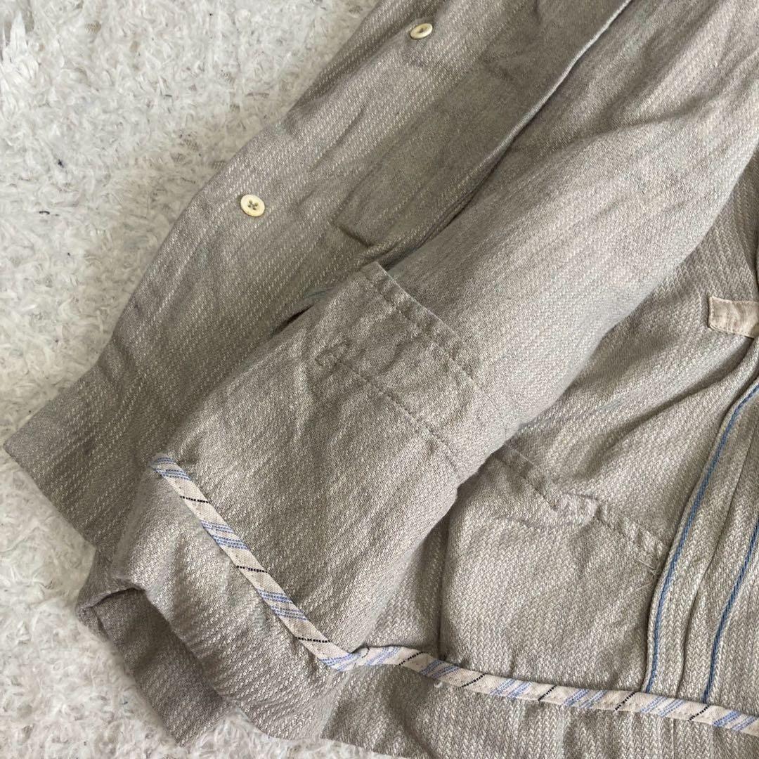 45rpm リネンジャケット グレー 3 ナチュラル カジュアル オフィス