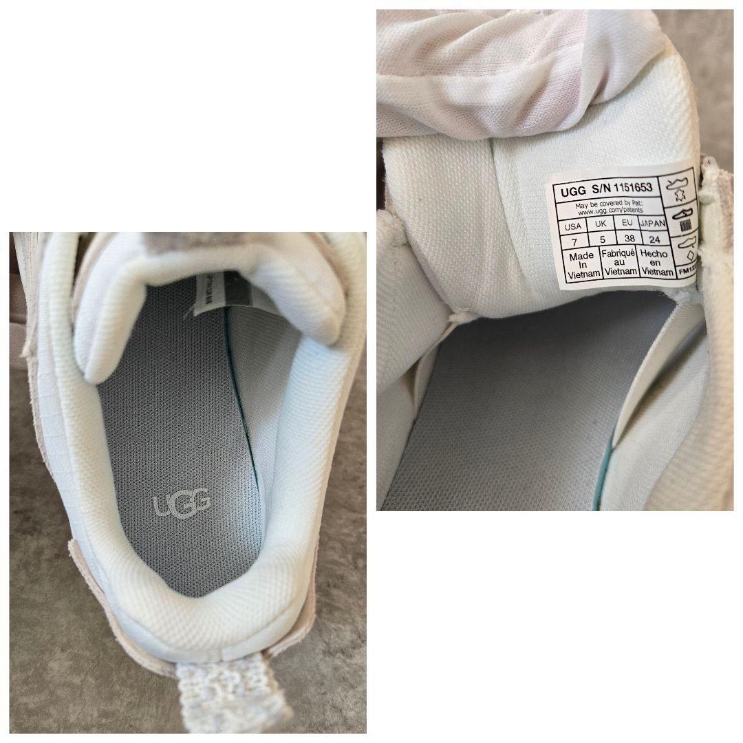 《新品》UGG CA1 ZIP ホワイト 24cm 厚底 軽量 ジップ 箱あり