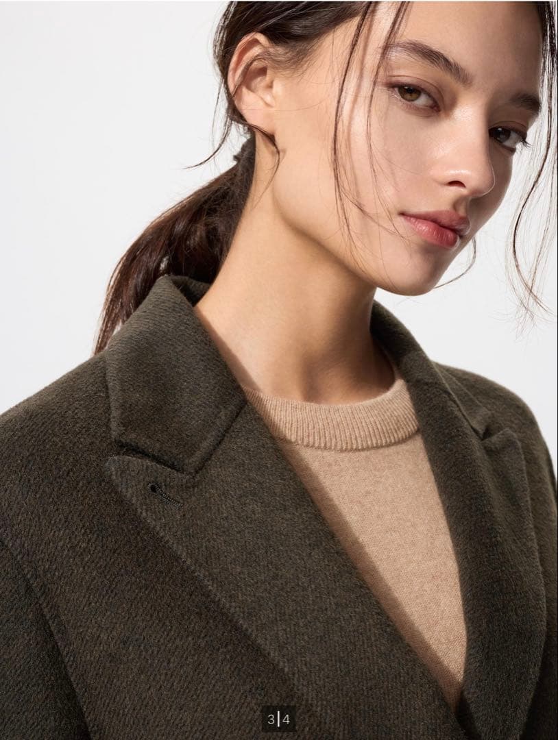 【新品】ユニクロ ダブルフェイスジャケット ネイビー S コントワーデ コトニエ