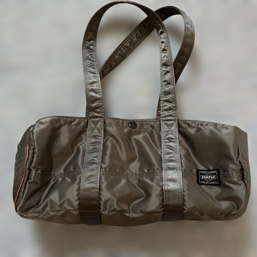 PORTER タンカーグレー　ドラムバッグ