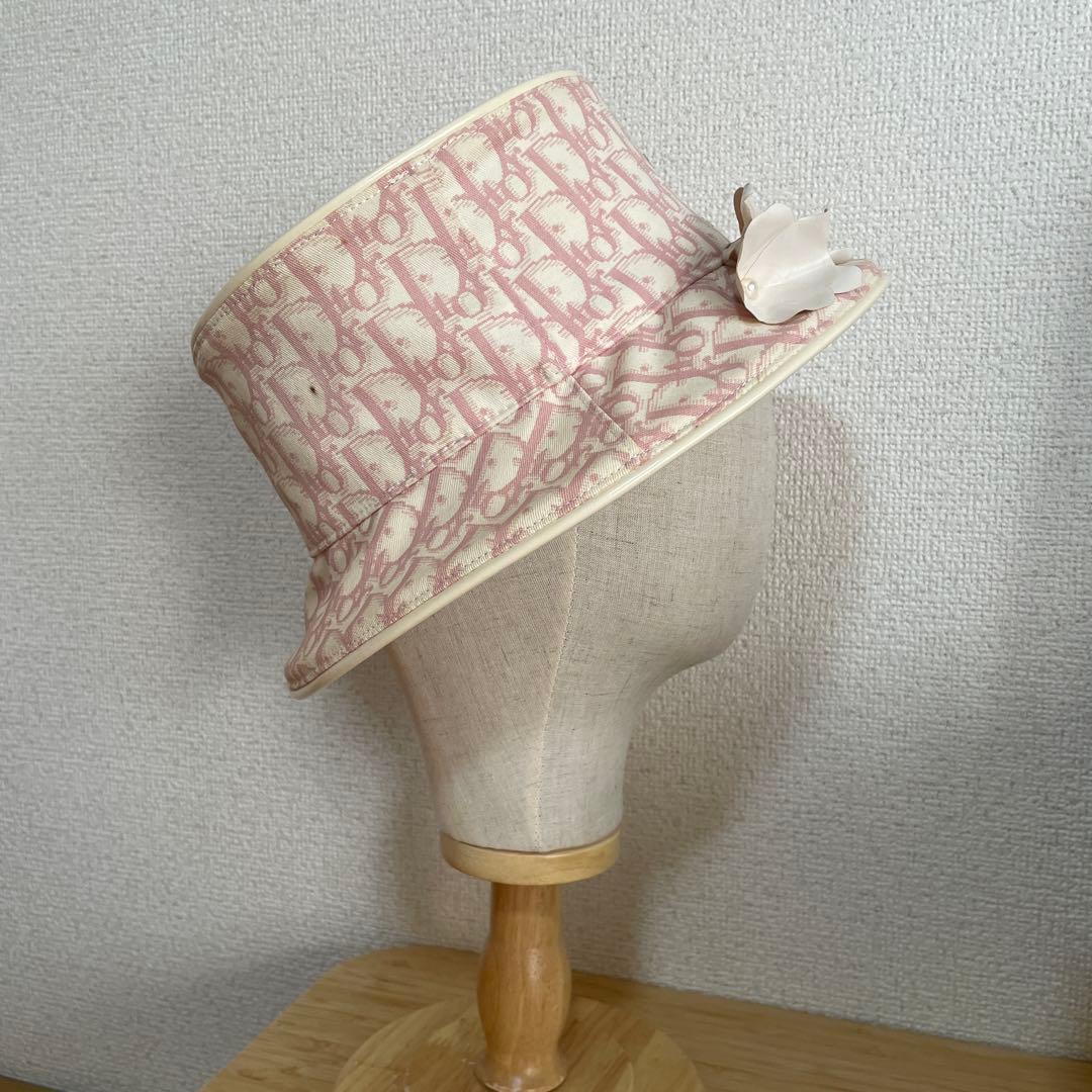 Dior ピンク　トロッター柄　バケツハット　サイズ58